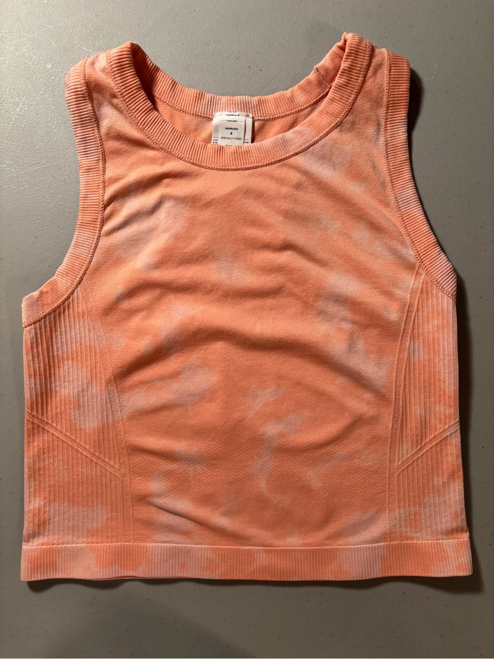 Old Navy Peach Tie-Dye Ribbed Tank